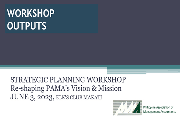 Reshaping PAMA's Vision & Mission Workshop